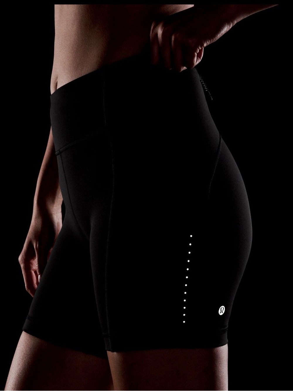 lululemon athletica Women's Black Pace High-Rise Bike Shorts, Size 8